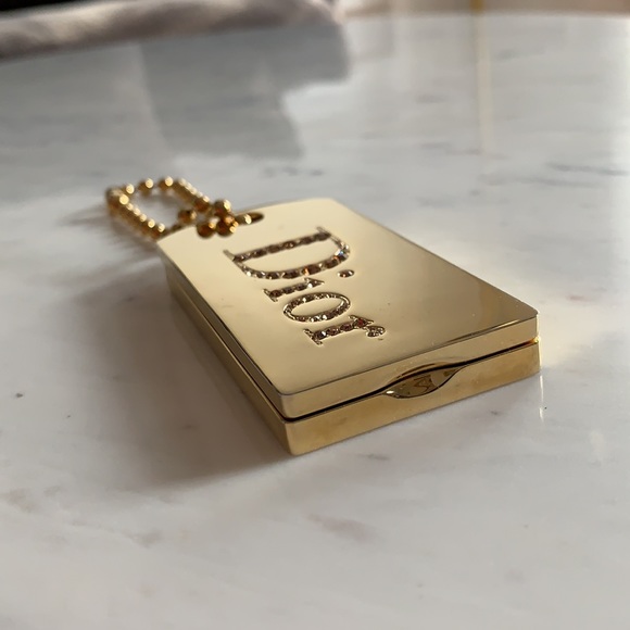 Dior gold & crystal “Sparkling” dog tag - Picture 6 of 15